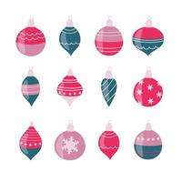 christmas decorations set vector