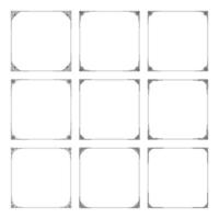 Set of Classic Square Border vector