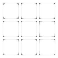 Set of Classic Square Border vector