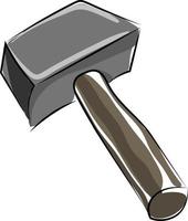 Heavy hammer, illustration, vector on white background.