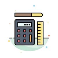 Pen Calculator Scale Education Abstract Flat Color Icon Template vector