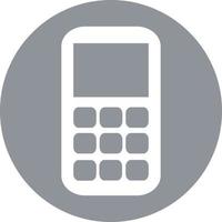 Old mobile phone, icon illustration, vector on white background