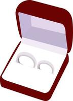 Case for rings, illustration, vector on white background.