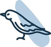 Little bird standing, illustration, vector, on a white background. vector