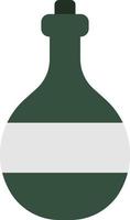 Green whiskey bottle, illustration, on a white background. vector