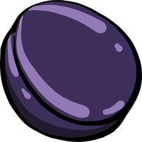 Small prune, illustration, vector on white background.