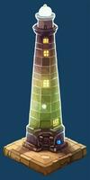 torre de la casa de la luz del gráfico del vector de la ilustración aislada