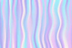 Holographic striped gradient background. Iridescent neon texture with abstract pattern. Rainbow unicorn wallpaper. Vector illustration.