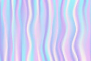 Holographic striped gradient background. Iridescent neon texture with abstract pattern. Rainbow unicorn wallpaper. Vector illustration.