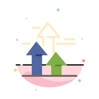 plantilla de banner de icono de vector de icono de color plano de ruta de trabajo de crecimiento de carrera empresarial