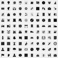 Set of 100 Universal Icons vector