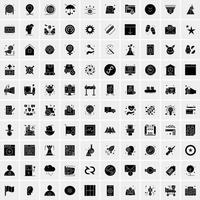 Set of 100 Universal Icons vector