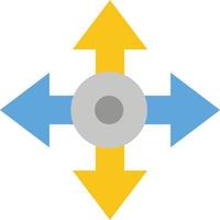 Arrow Map Location Navigation  Flat Color Icon Vector icon banner Template