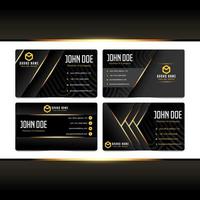 Dark Yellow Gold Business Card Template vector