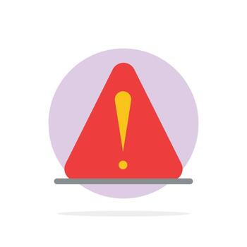Alert Danger Warning Logistic Abstract Circle Background Flat color Icon vector