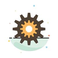 Settings Cog Gear Production System Wheel Work Abstract Flat Color Icon Template vector