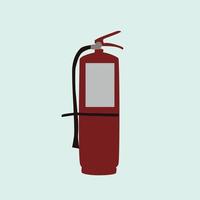 Red fire extinguisher, illustration, vector on white background.