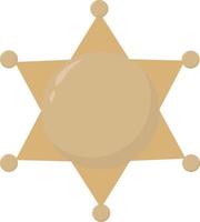 Sheriff star, illustration, vector on white background.