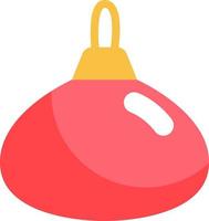 Cute pink christmas toy, illustration, vector, on a white background. vector