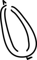 One cucumber, illustration, vector on a white background
