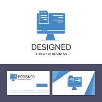 Creative Business Card and Logo template Computer File Education Online Vector Illustration