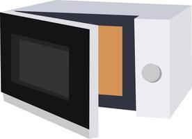 Microwave, illustration, vector on white background.