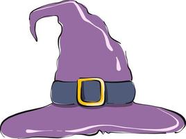 Purple witch hat,illustration,vector on white background vector