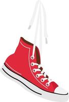 zapatillas rojas, ilustración, vector sobre fondo blanco