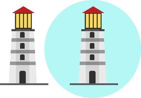 Cartoon lighthouse icon vector