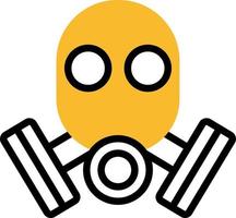 Army gas mask, illustration, vector on a white background.