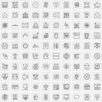 100 iconos de negocios para web y material impreso vector