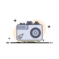 Camera photography capture photo aperture Flat Color Icon Vector