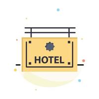 Hotel Sign Board Direction Abstract Flat Color Icon Template vector