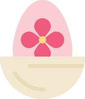 Boiled Boiled Egg Easter Egg Food  Flat Color Icon Vector icon banner Template