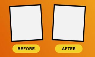 Before after frame. Easy editable stroke. Vector illustration. EPS 10.