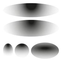 Shadow ball circle round set collection on white background. Vector illustration. EPS 10