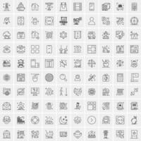 100 Business Icons for web and Print Material vector