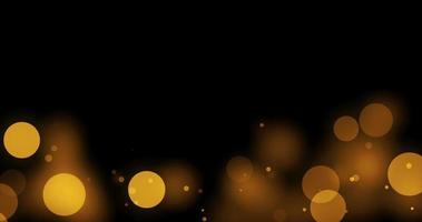 Gold bokeh particle background. Black background , Use blending mode screen. Loop Animation video