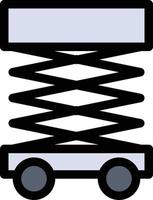 Construction Develop Scaffolding Structure  Flat Color Icon Vector icon banner Template