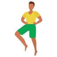 Latin man dancing. Vector illustration.