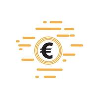 euro, dinero, vector, icono, ilustración, diseño, plantilla, -, vector