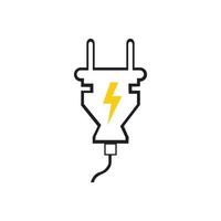 diseño de ilustración de icono de vector de plantilla de logotipo de enchufe eléctrico