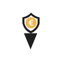 euro, dinero, vector, icono, ilustración, diseño, plantilla, -, vector