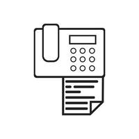 diseño de icono de vector de plantilla de logotipo de máquina de fax