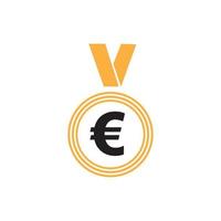 euro, dinero, vector, icono, ilustración, diseño, plantilla, -, vector