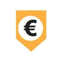 euro, dinero, vector, icono, ilustración, diseño, plantilla, -, vector