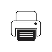 diseño de icono de vector de plantilla de logotipo de máquina de fax