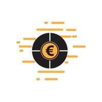 euro, dinero, vector, icono, ilustración, diseño, plantilla, -, vector