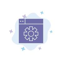 Web Design Setting Blue Icon on Abstract Cloud Background vector
