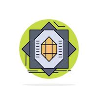 Abstract core fabrication formation forming Flat Color Icon Vector